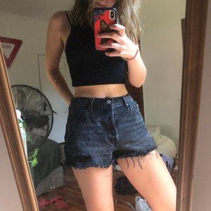 Black Orange Tab Levi's Shorts